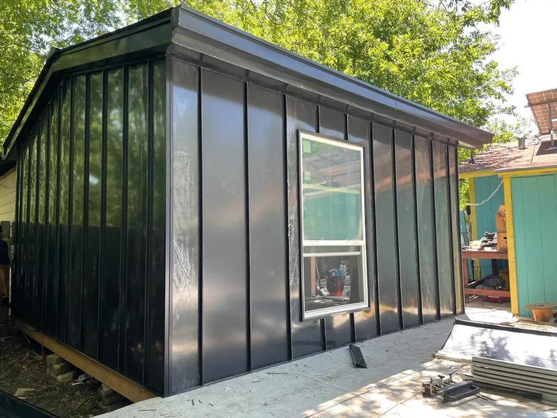 Black standing seam metal wall panels for Metal Roof Installation in Swainsboro